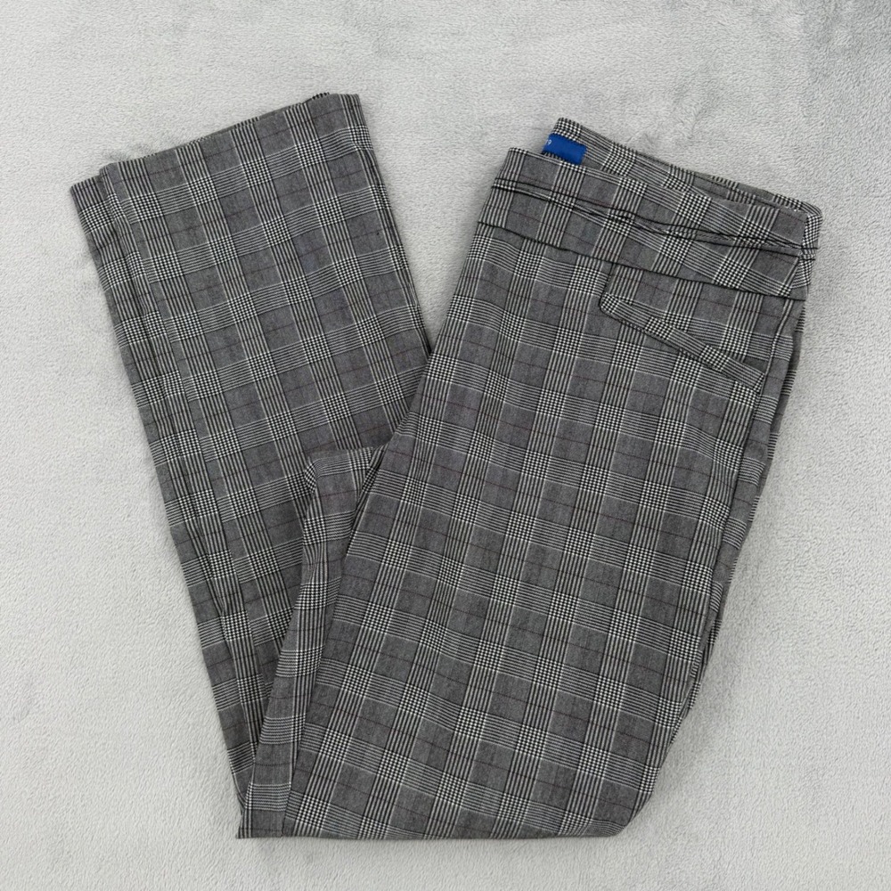 Apt 9 Petites Gray Glen Plaid Pull On Dress Trousers Pants Womens‎ Size 8P